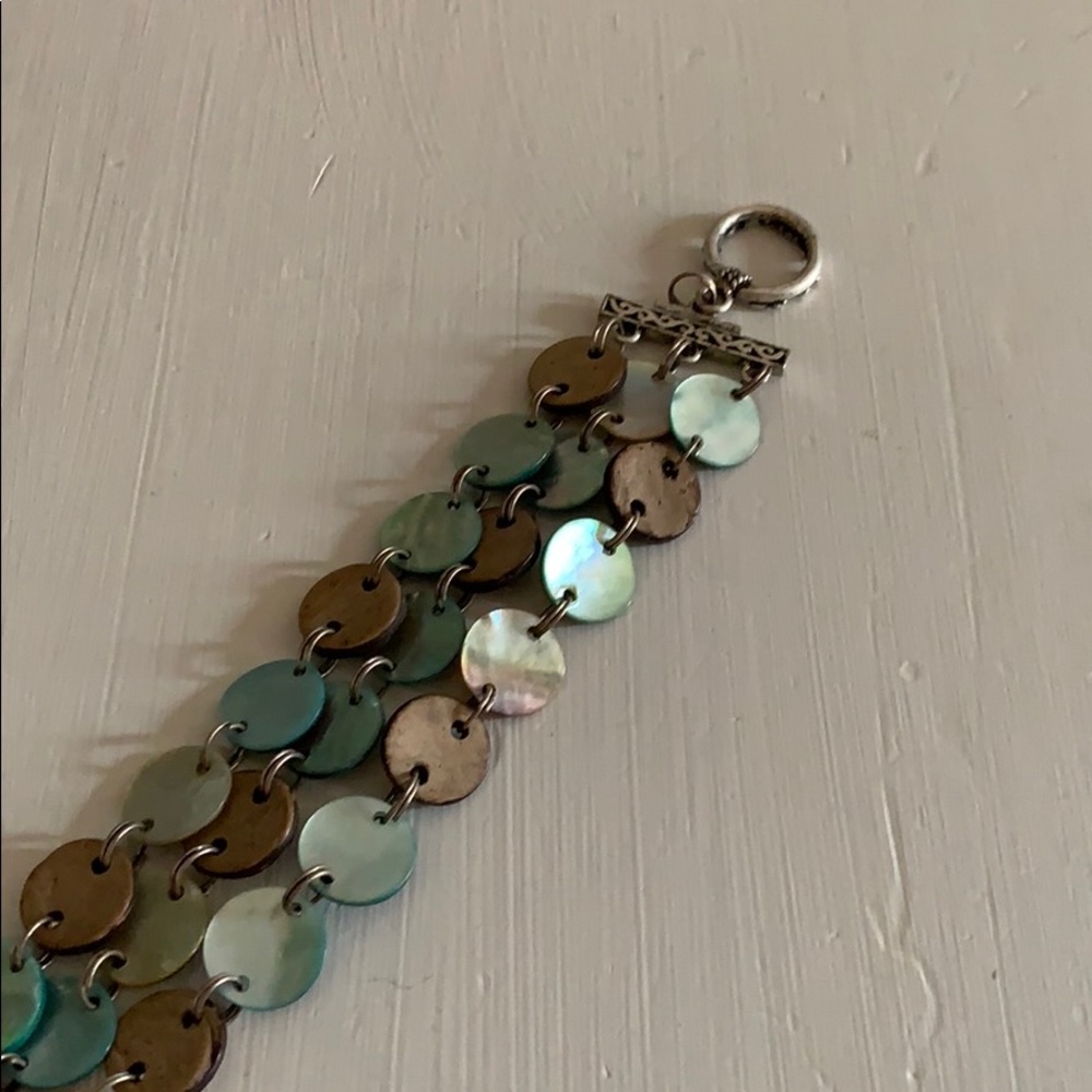Two sided mother of pearl bracelet